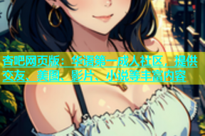 杏吧网页版：华语第一成人社区，提供交友、美图、影片、小说等丰富内容