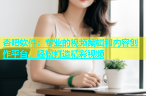 杏吧软件：专业的视频编辑和内容创作平台，轻松打造精彩视频