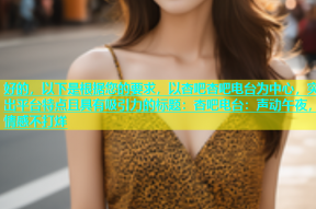 好的，以下是根据您的要求，以杏吧杏吧电台为中心，突出平台特点且具有吸引力的标题：杏吧电台：声动午夜，情感不打烊